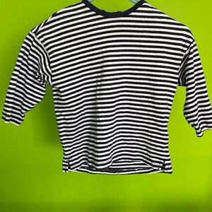 H & M navy stripes shirt. EUC